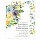 Yellow and Blue Corner Flowers Invitations Image 6 of 8